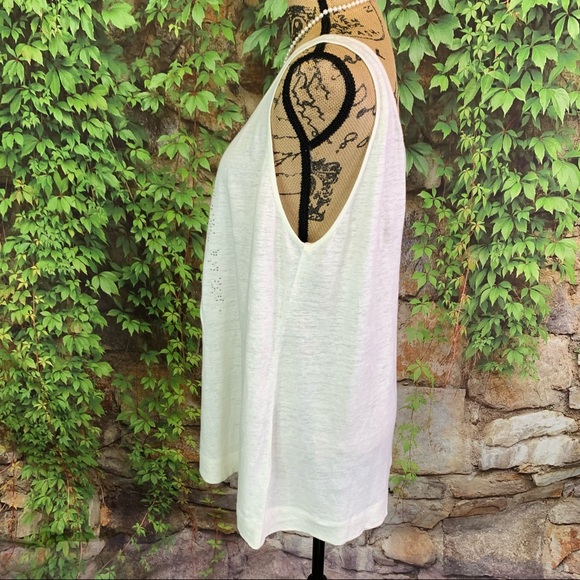 EILEEN FISHER Linen Sparkle Tank Top, XL - Picture 5 of 11